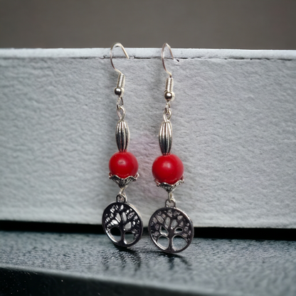 Red Beads Earrings