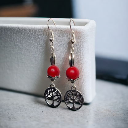 Red Beads Earrings