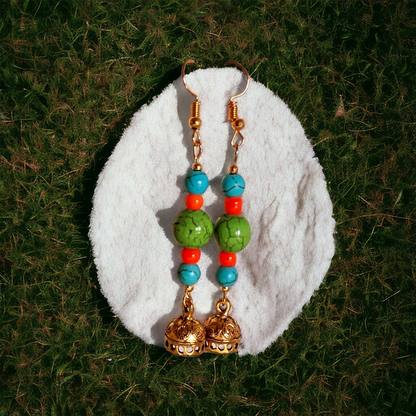 Multi Color Clay Beads Earrings