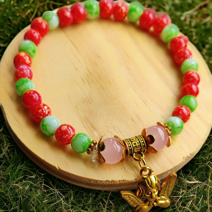 Red & Green Beads Bracelet