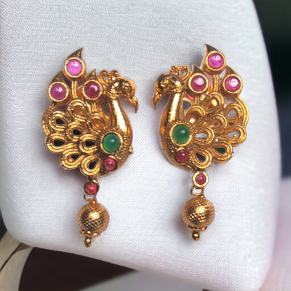 Classic Peacock Studs
