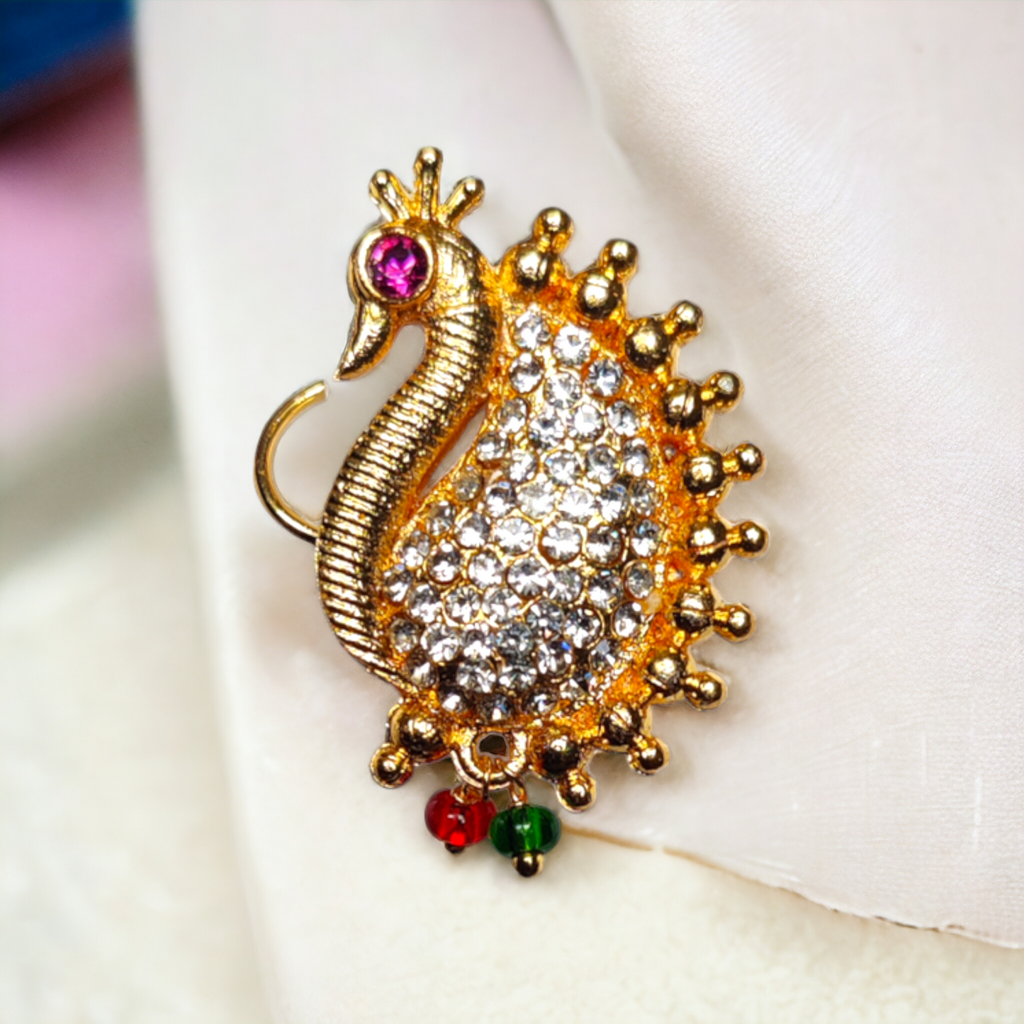 Peacock Nose Pin