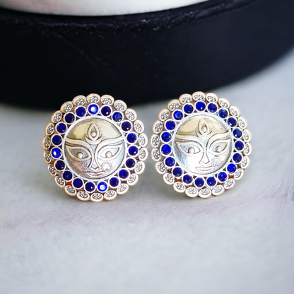 Maa Durga Studs - Diameter: 3.4cms - XJ55