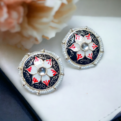 Jaipuri Meenakari Studs - XJ63