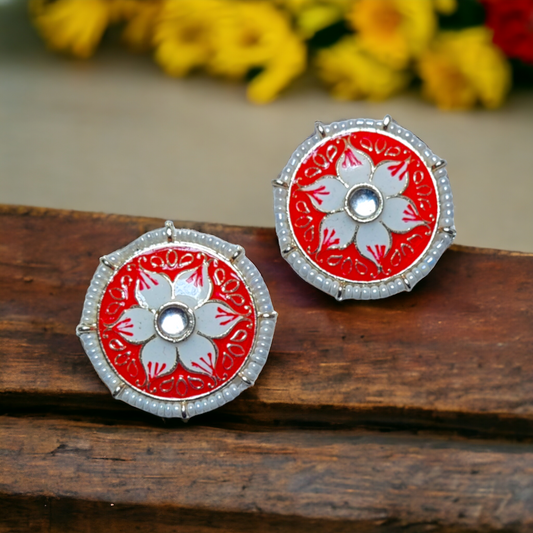 Jaipuri Meenakari Studs - XJ63