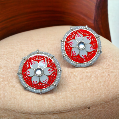 Jaipuri Meenakari Studs - XJ63