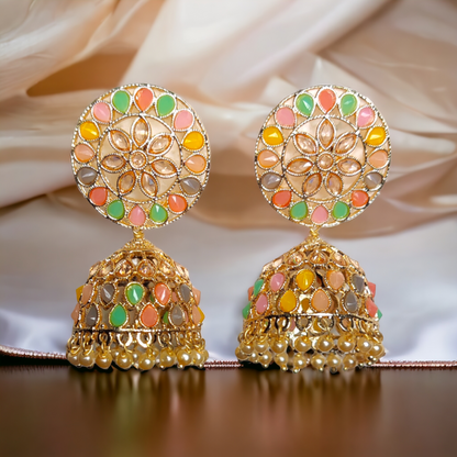 Multi Color Kudan Reverse AD Jhumkas