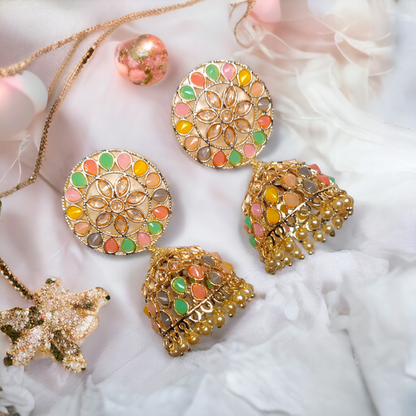 Multi Color Kudan Reverse AD Jhumkas