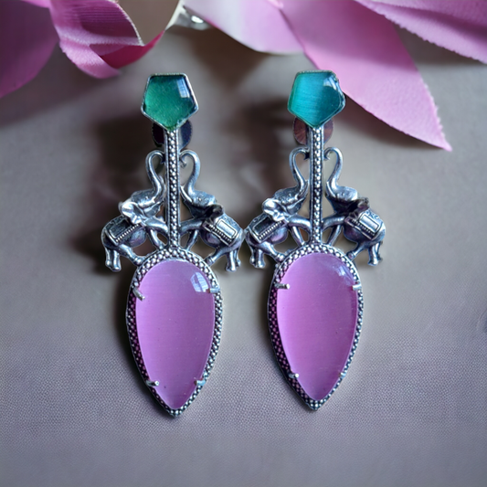 Black Metal Earrings - XJ44