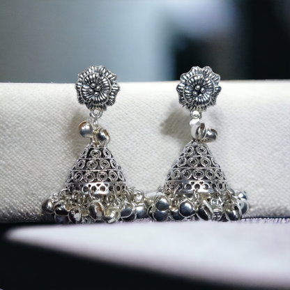 Black Metal Jhumkas - XJ42