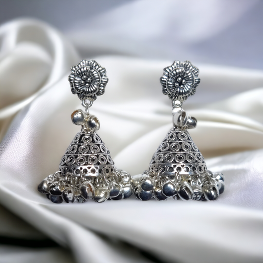 Black Metal Jhumkas - XJ42