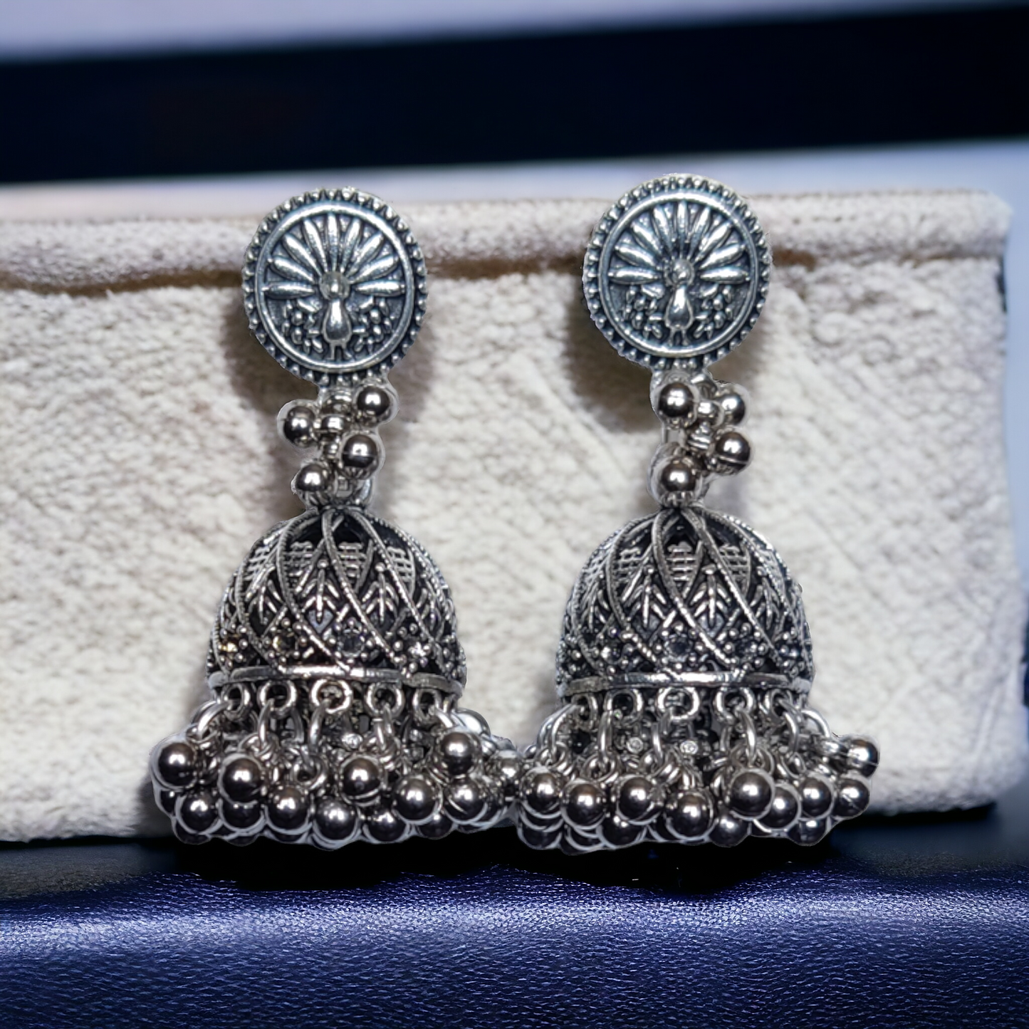 Black Metal Jhumkas - XJ41