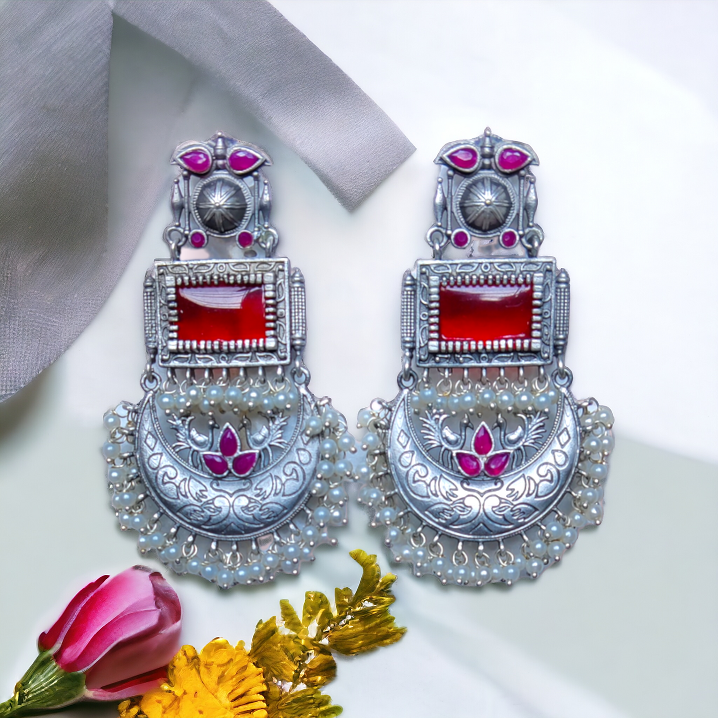 Jaipuri Earrings - XJ01 - Jumbo Size