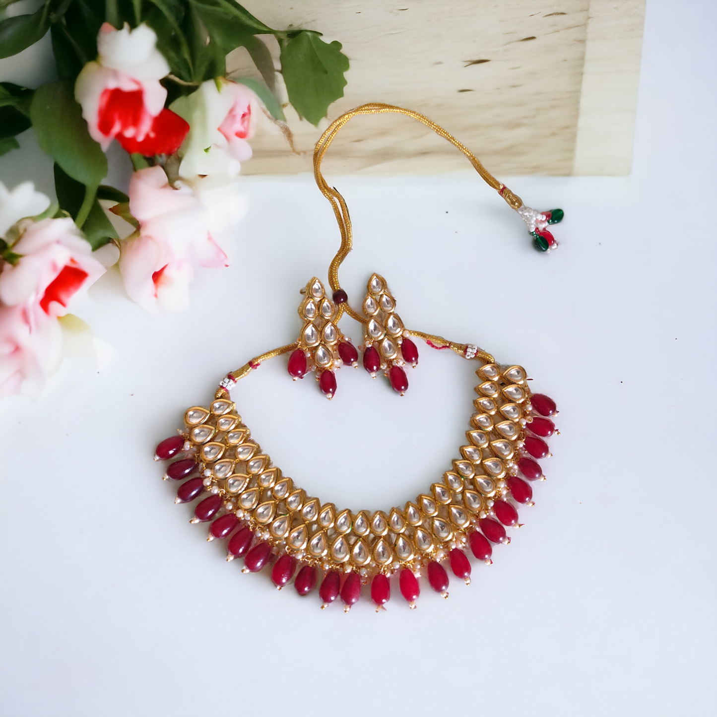 Kundan Red Jadau Set - KC05