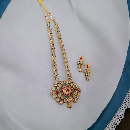 Kundan Polki Long Necklace - KC13