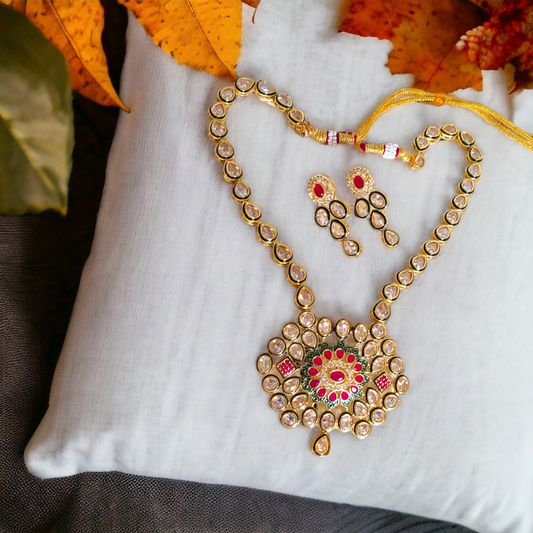 Kundan Polki Long Necklace - KC13