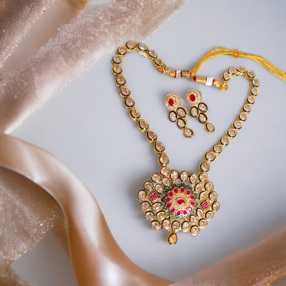 Kundan Polki Long Necklace - KC13