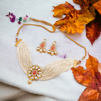 Kundan Polki Pearl Necklace - KC15