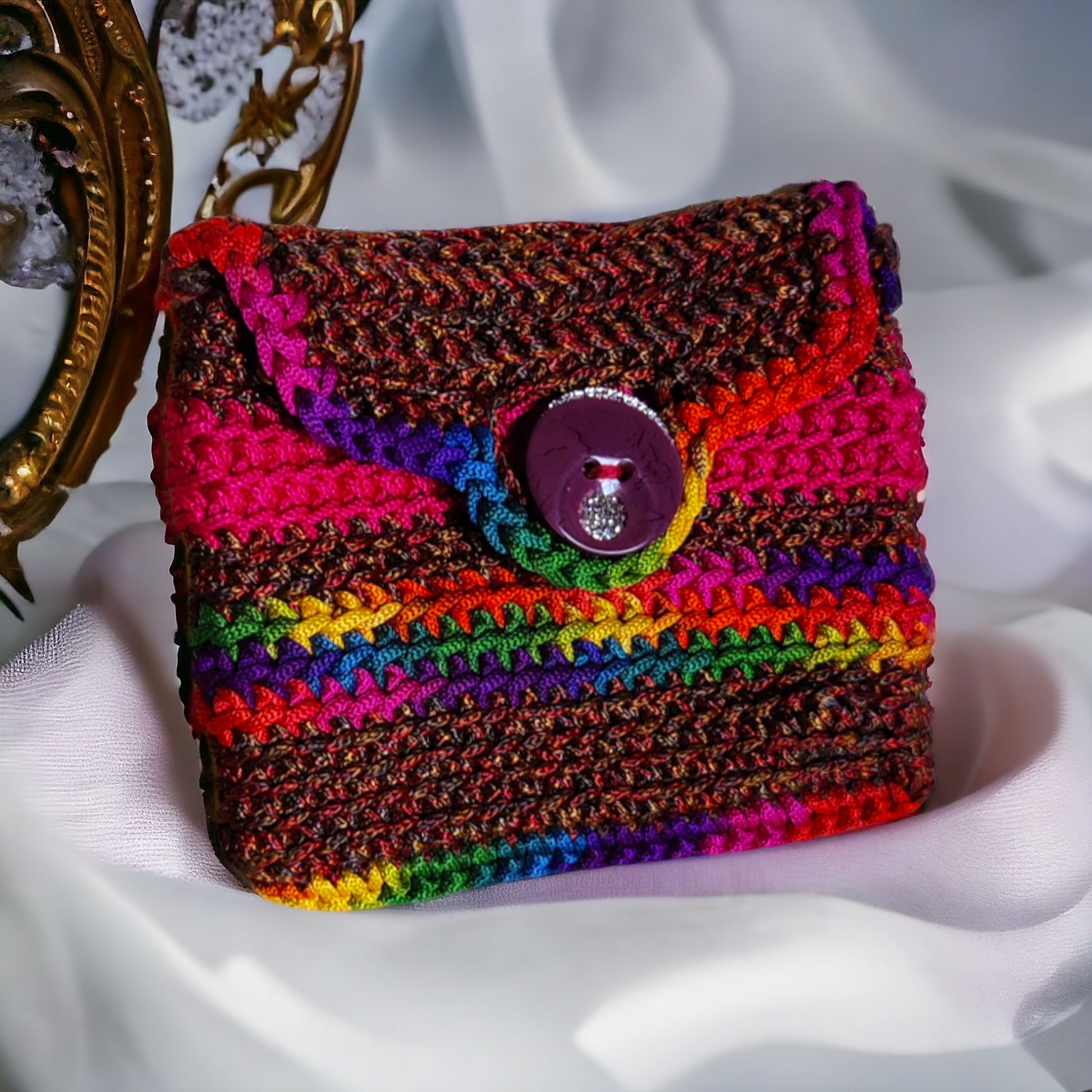 Yarn, crochet Handmade Coin Purse
