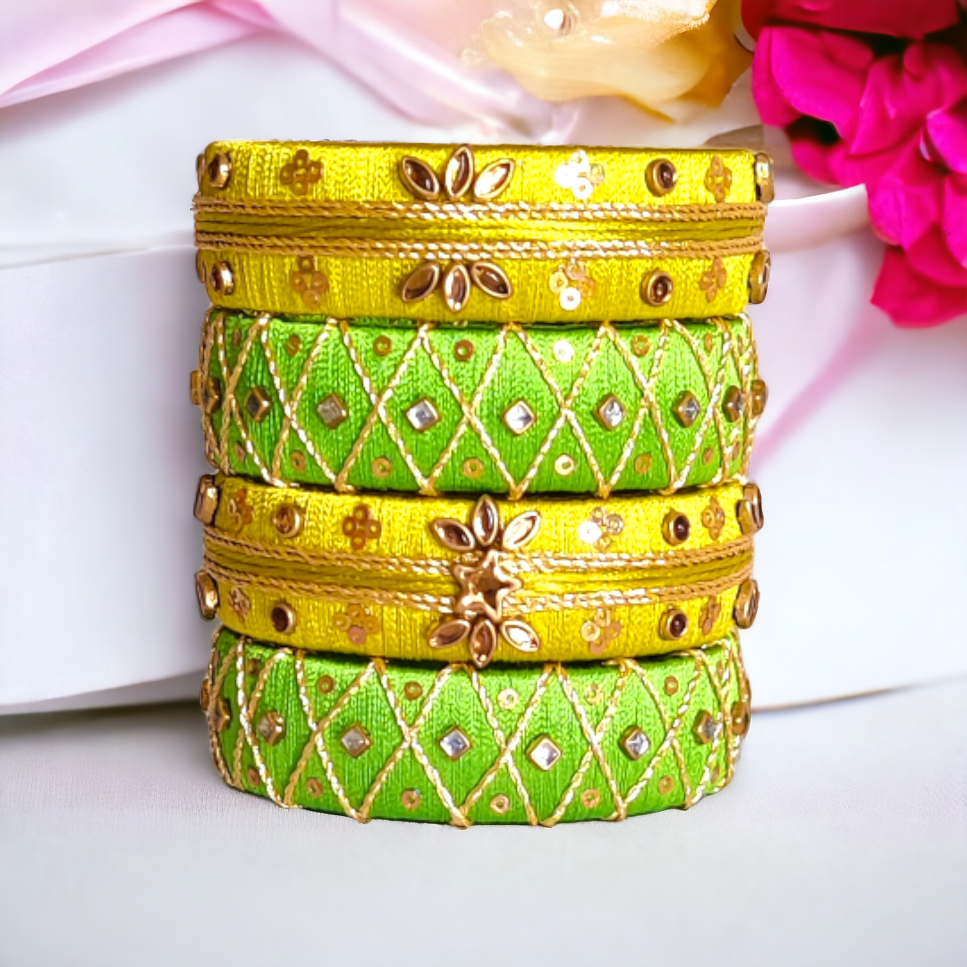 Taasha, handmade bagles, silk thread bangles, handmade bangles, handicrafts