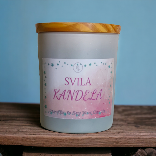 Scented White Jar Candle - Purple Color