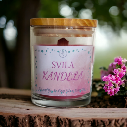 Scented Transparent Jar Red Candle