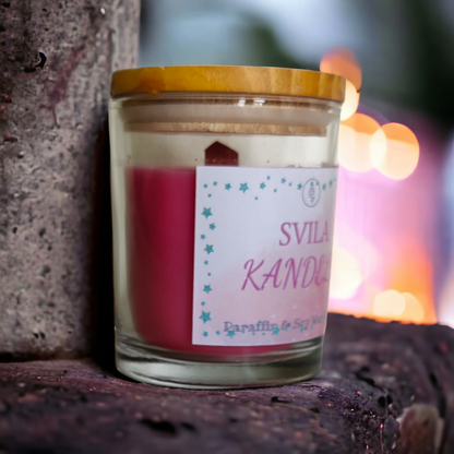 Scented Transparent Jar Red Candle