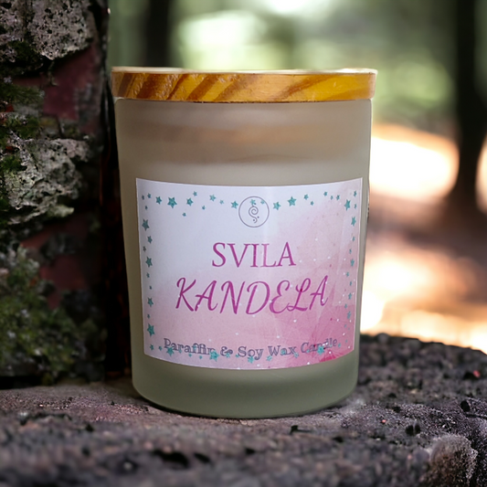 Scented Frosted Jar White Candle