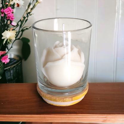 White Rose Candle - Fragrance Rose Aromatic Oil