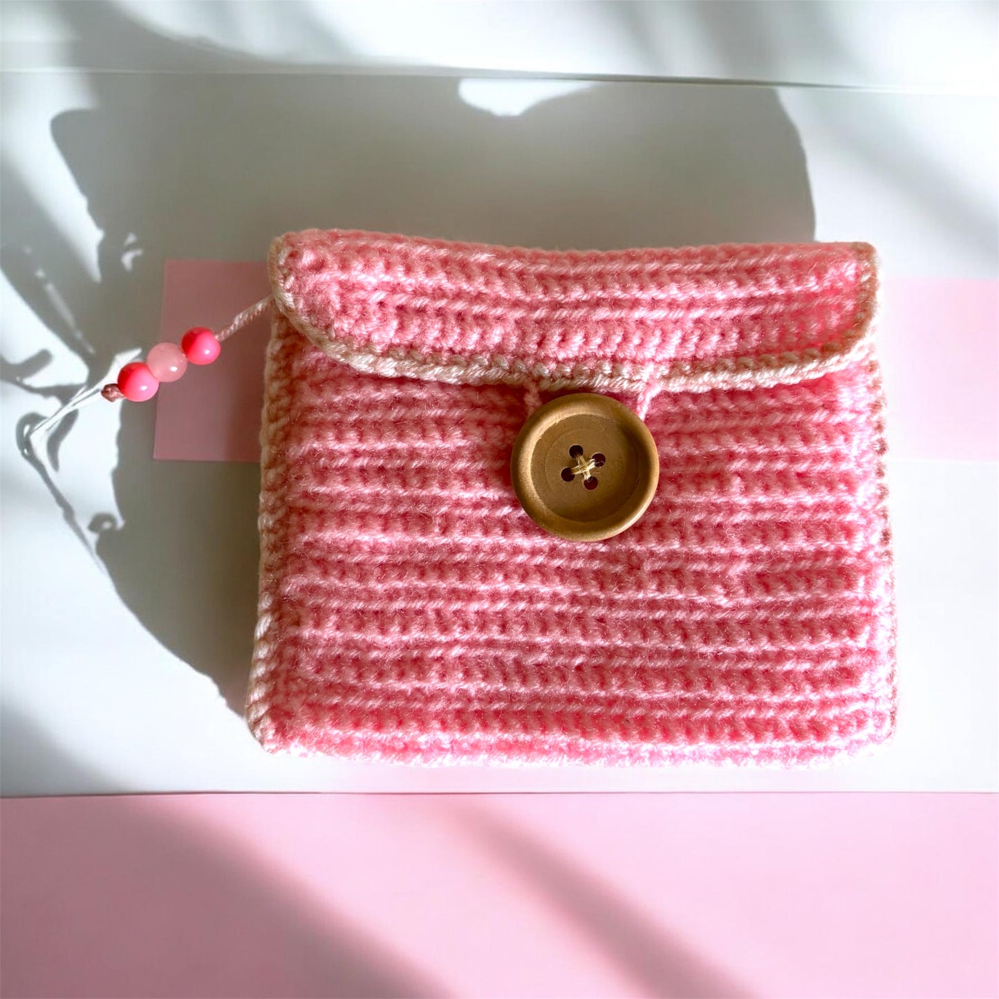 Baby Pink Yarn Mini Purse