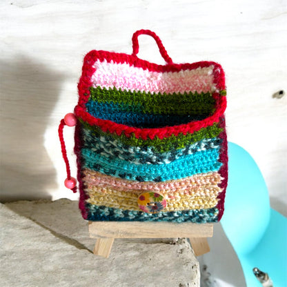 Multi Color Crochet Mini Purse