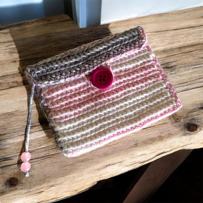 Pinkish White Crochet Mini Purse
