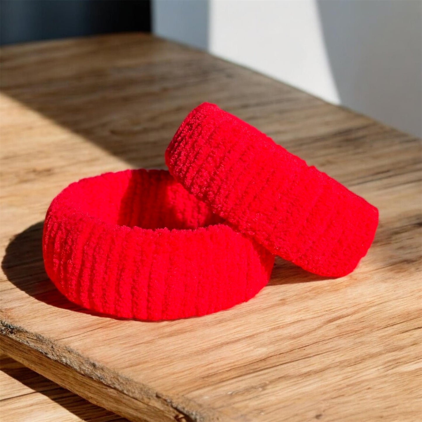 Red Color Soft Yarn Bangles