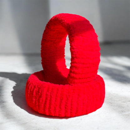 Red Color Soft Yarn Bangles