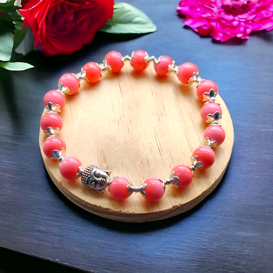 Pink Clay Beads Bracelet