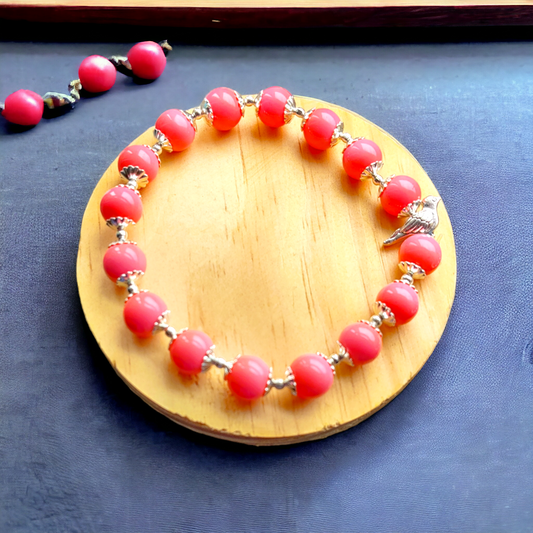 Pink Clay Beads Bracelet