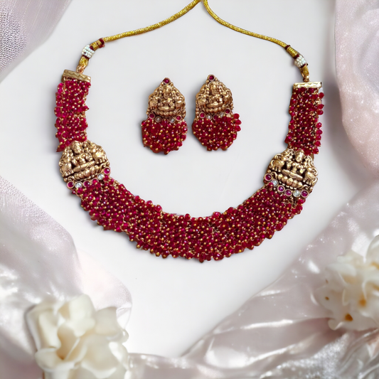 Temple jewellery, Matil, Traditional Jewellery, Ethnic Jewellery, Jhumkas, Kushal's Fashion Jewels