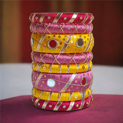 Taasha, handmade bangles, silk thread bangles, handmade bangles, handicrafts