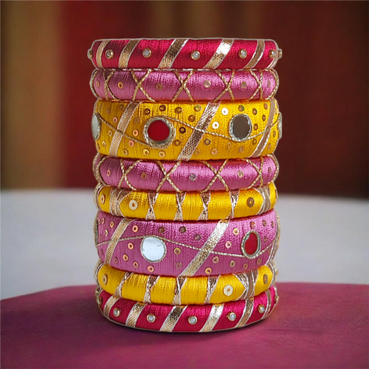 Taasha, handmade bangles, silk thread bangles, handmade bangles, handicrafts