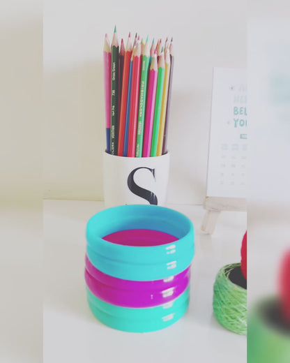 Multi Color Thread Bangles Size : 2.6 With Boho Handmade Colorful Hair Strings